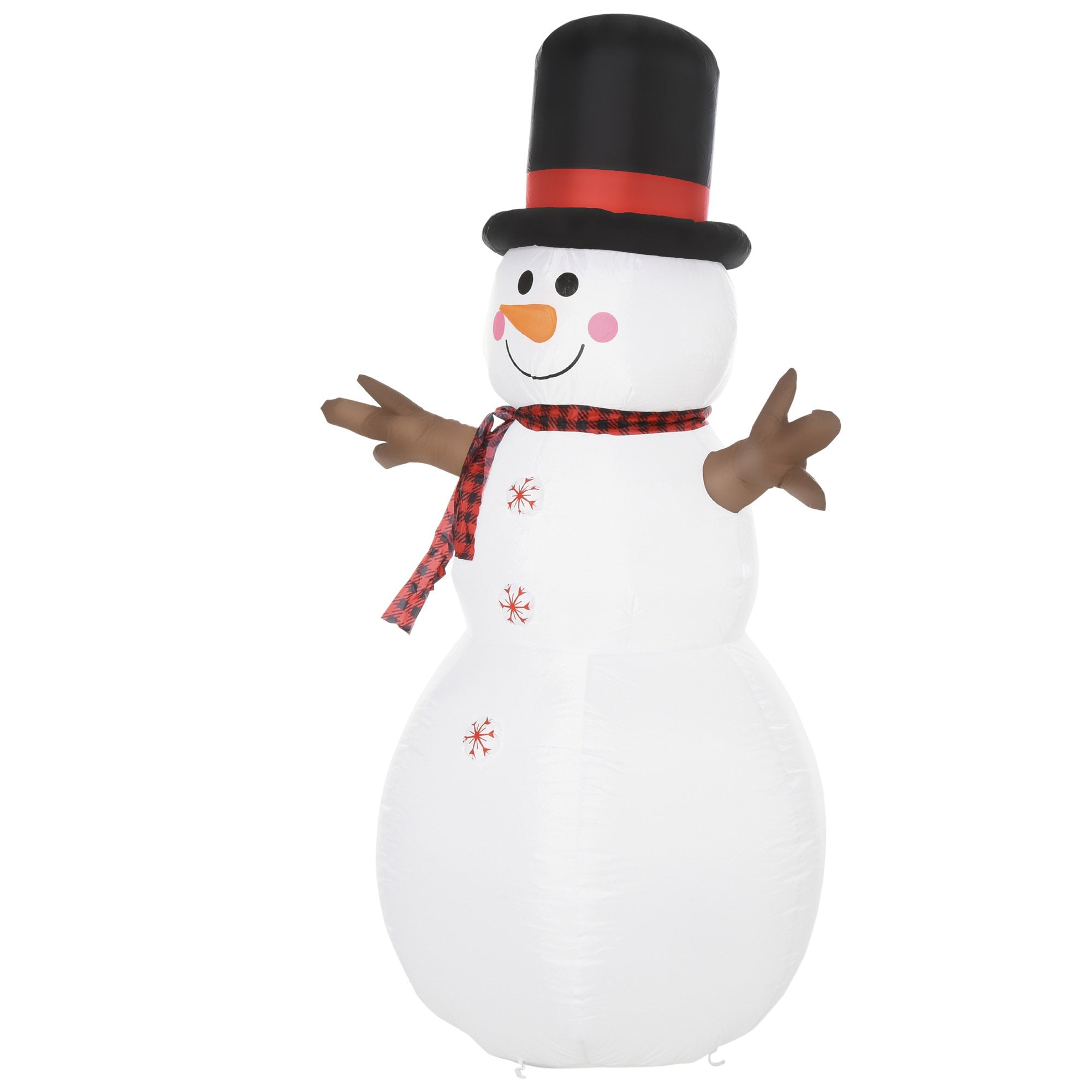 HOMCOM 1.8m LED Polyester Outdoor Christmas Inflatable Snow Man - HOMCOM Christmas  | TJ Hughes