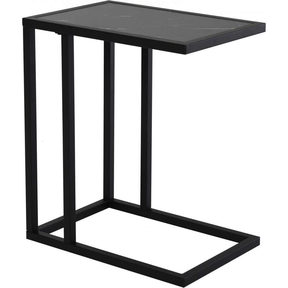 Steel Frame C-Shaped Side Table Black - Home Living  | TJ Hughes