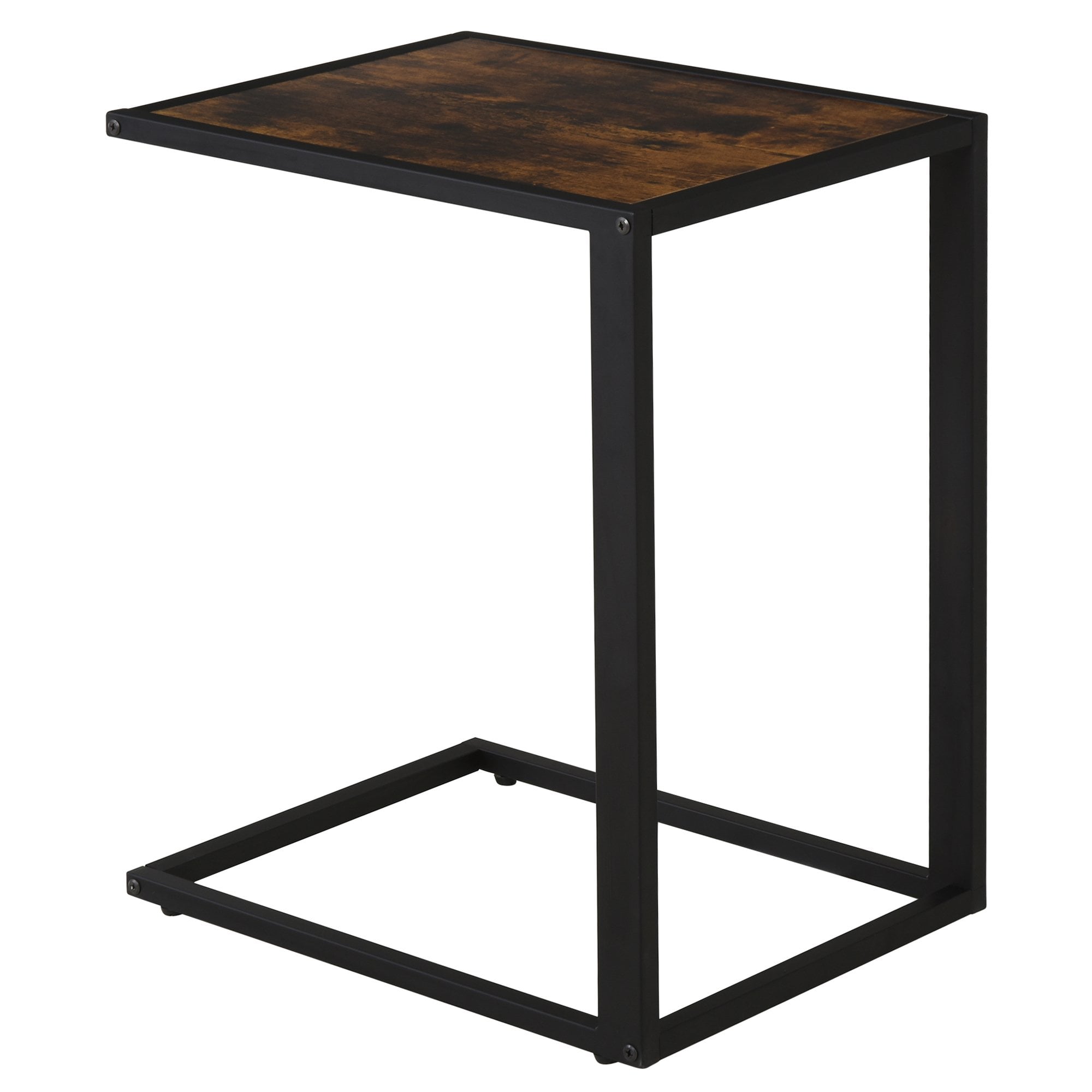 Steel Frame C-Shaped Side Table Brown - Home Living  | TJ Hughes