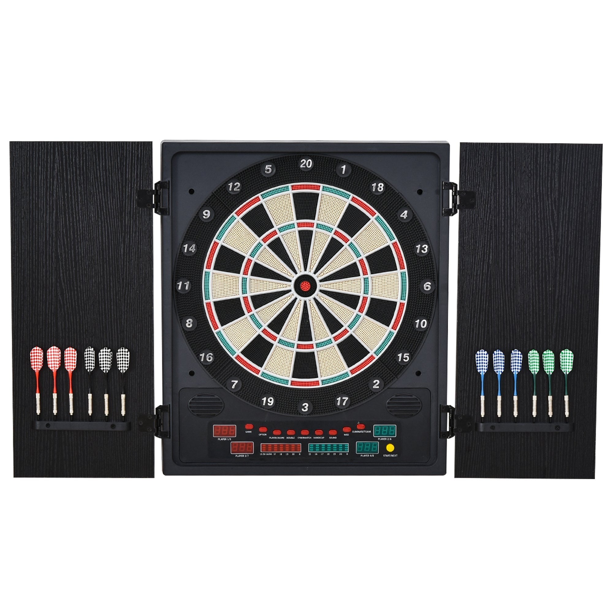 HOMCOM MDF LED Electronic Dartboard w/ 12 Darts  | TJ Hughes