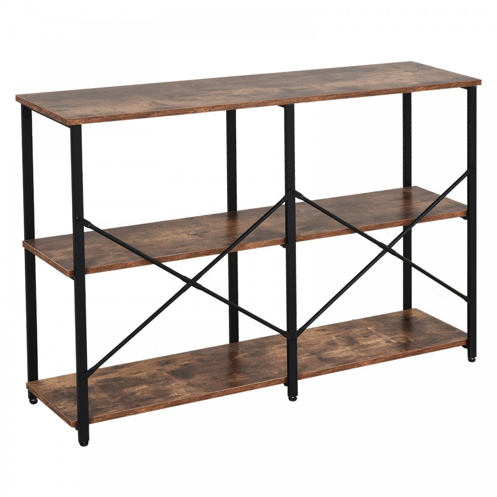 Particle Board 3-Tier Shelving Unit Brown - Home Living  | TJ Hughes