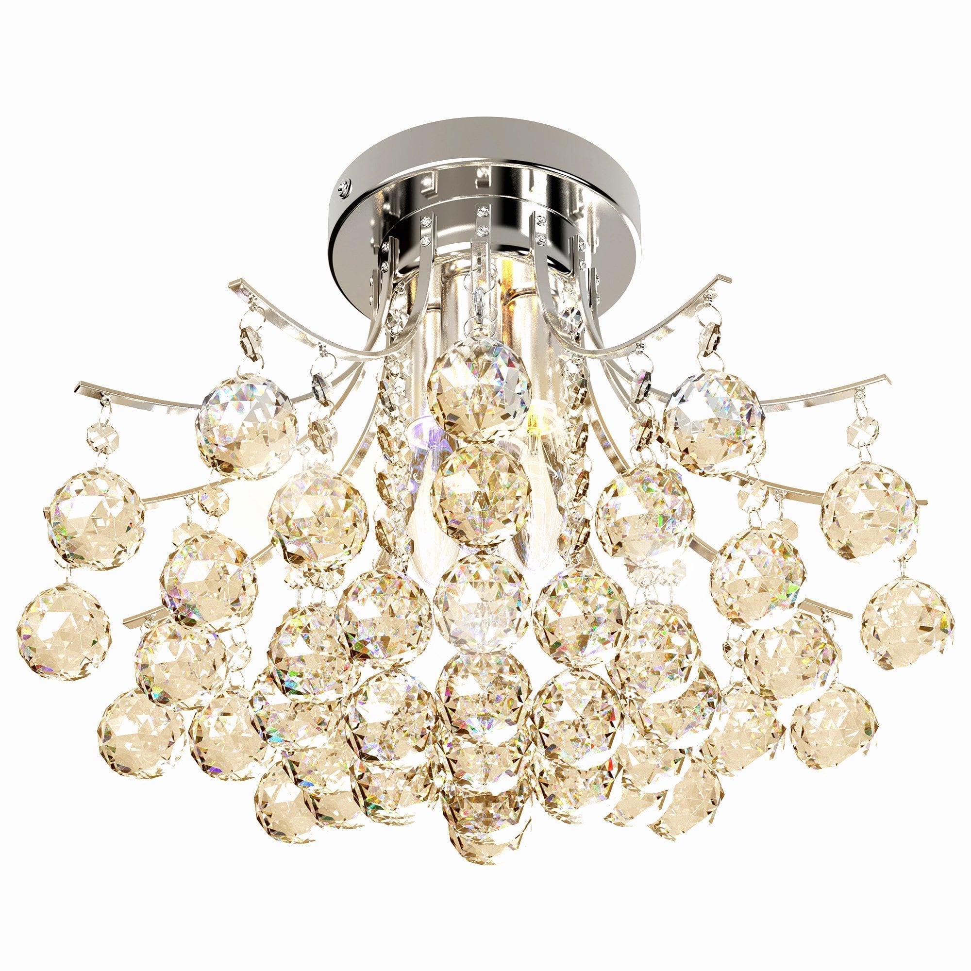 HOMCOM Crystal Ceiling Lighting Chandelier Mordern Style Pendant Light  | TJ Hughes