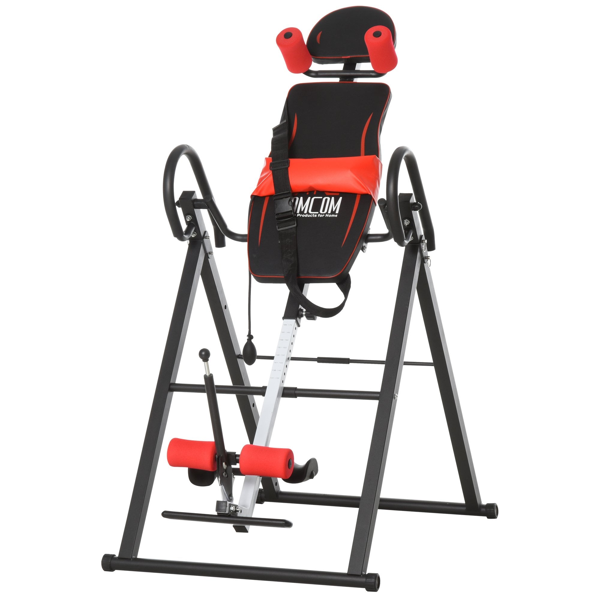Steel Adjustable Pain Relief Gravity Inversion Table Red/Black - MAXFIT  | TJ Hughes Black