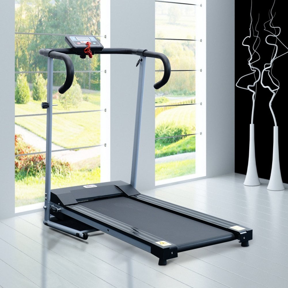 500W Electric Treadmill 28kg Folding Running Machine Fitness Exercise-Black/Grey - MAXFIT  | TJ Hughes Black