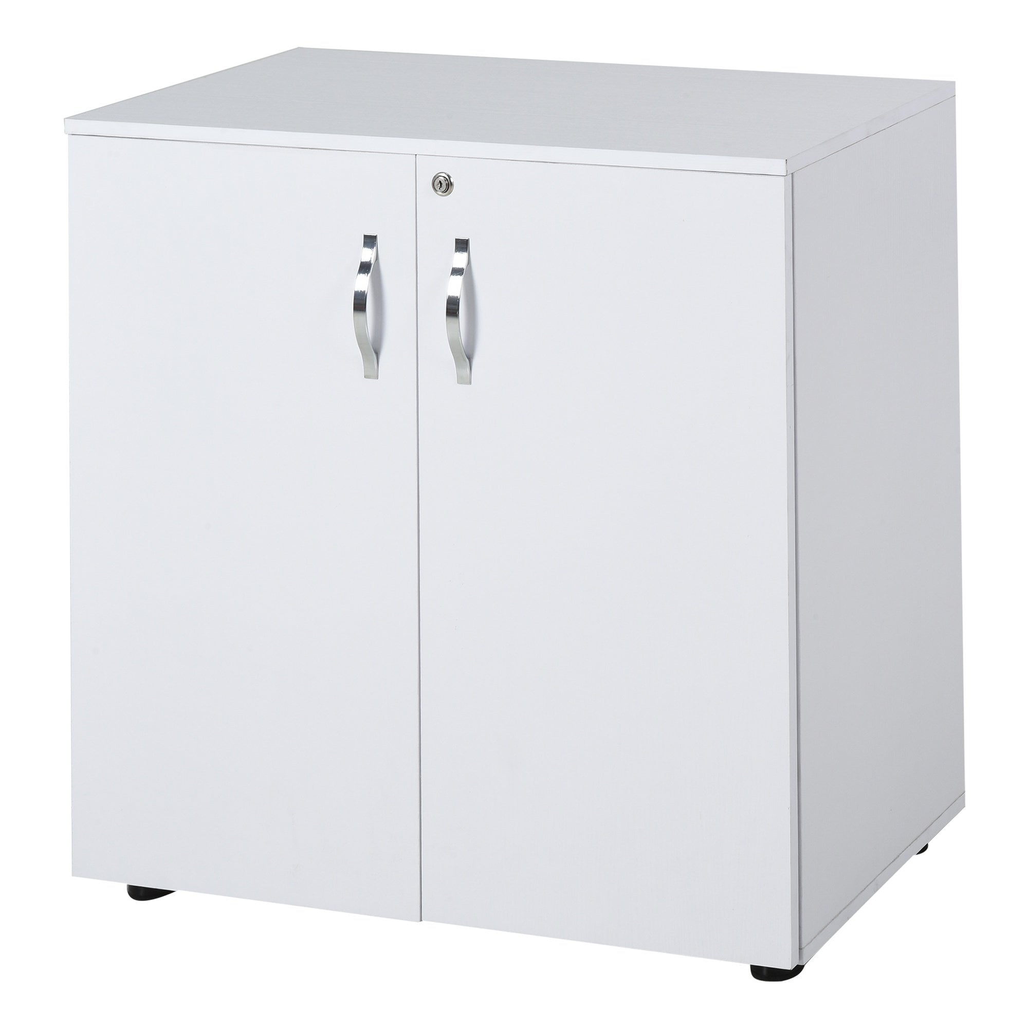 Vinsetto 2-Tier Natural Board Filing Cabinet Particle Board Lockable Filing Cabinet White - CARTER  | TJ Hughes