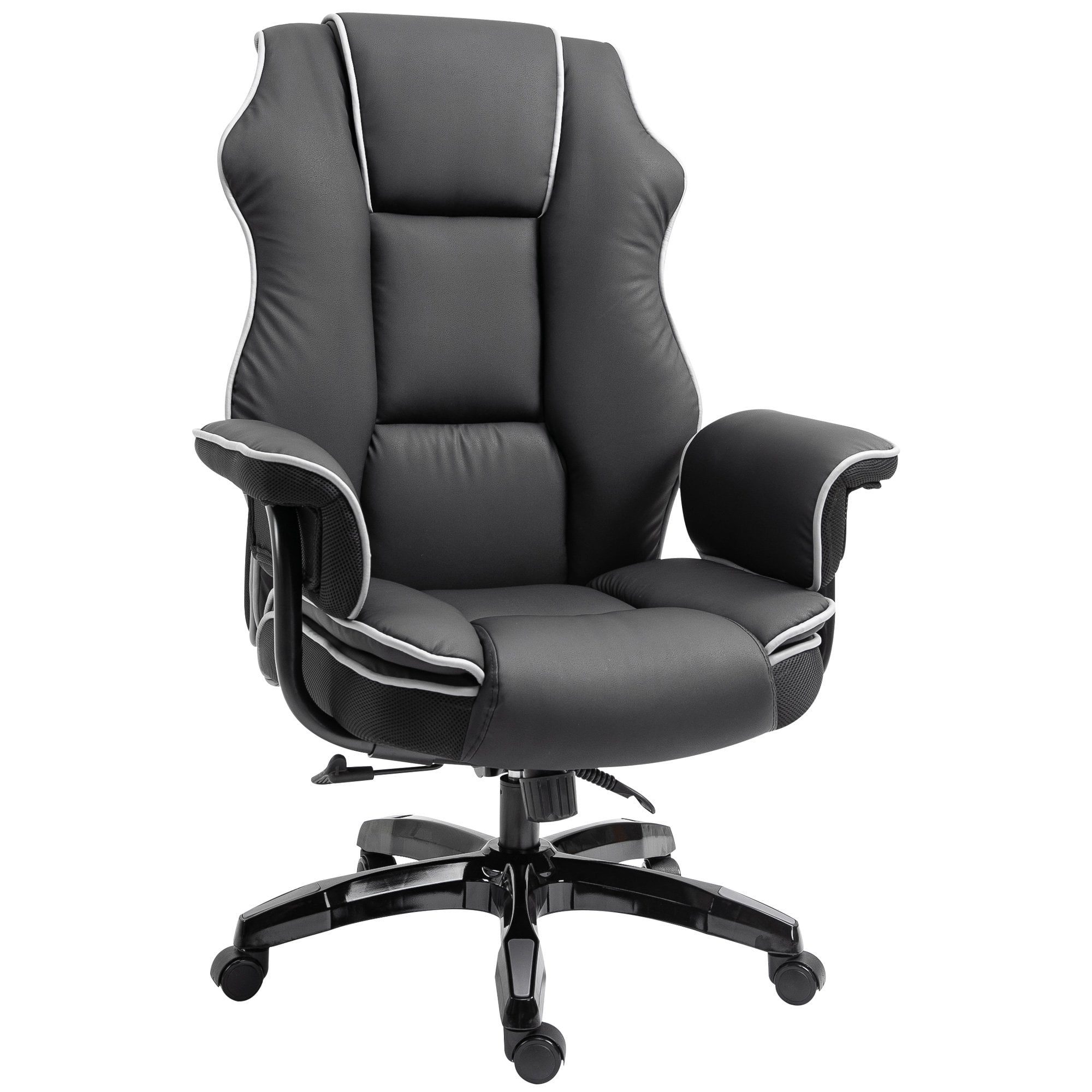 Vinsetto PU Upholstered Recliner Office Chair Black - HOMCOM  | TJ Hughes