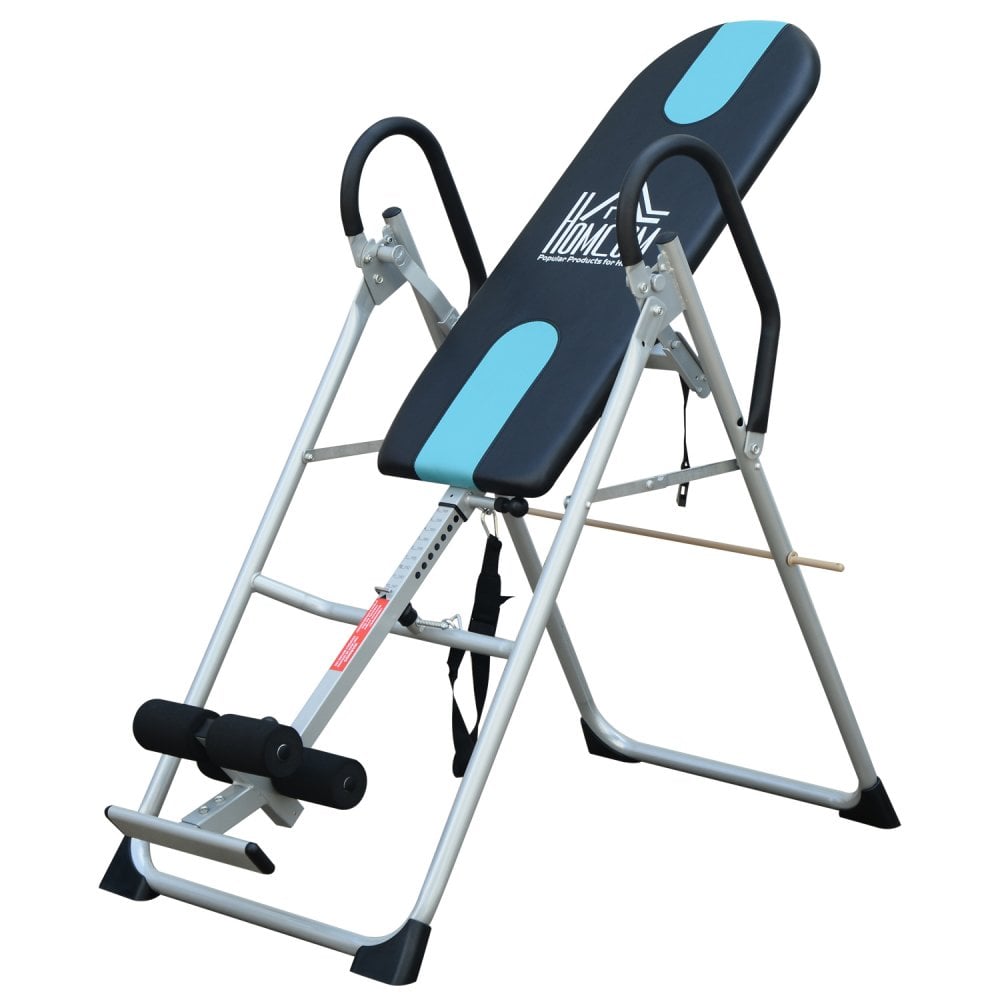 Foldable Gravity Inversion Table Back Therapy Fitness Exercise Bench-Silver - MAXFIT  | TJ Hughes Silver