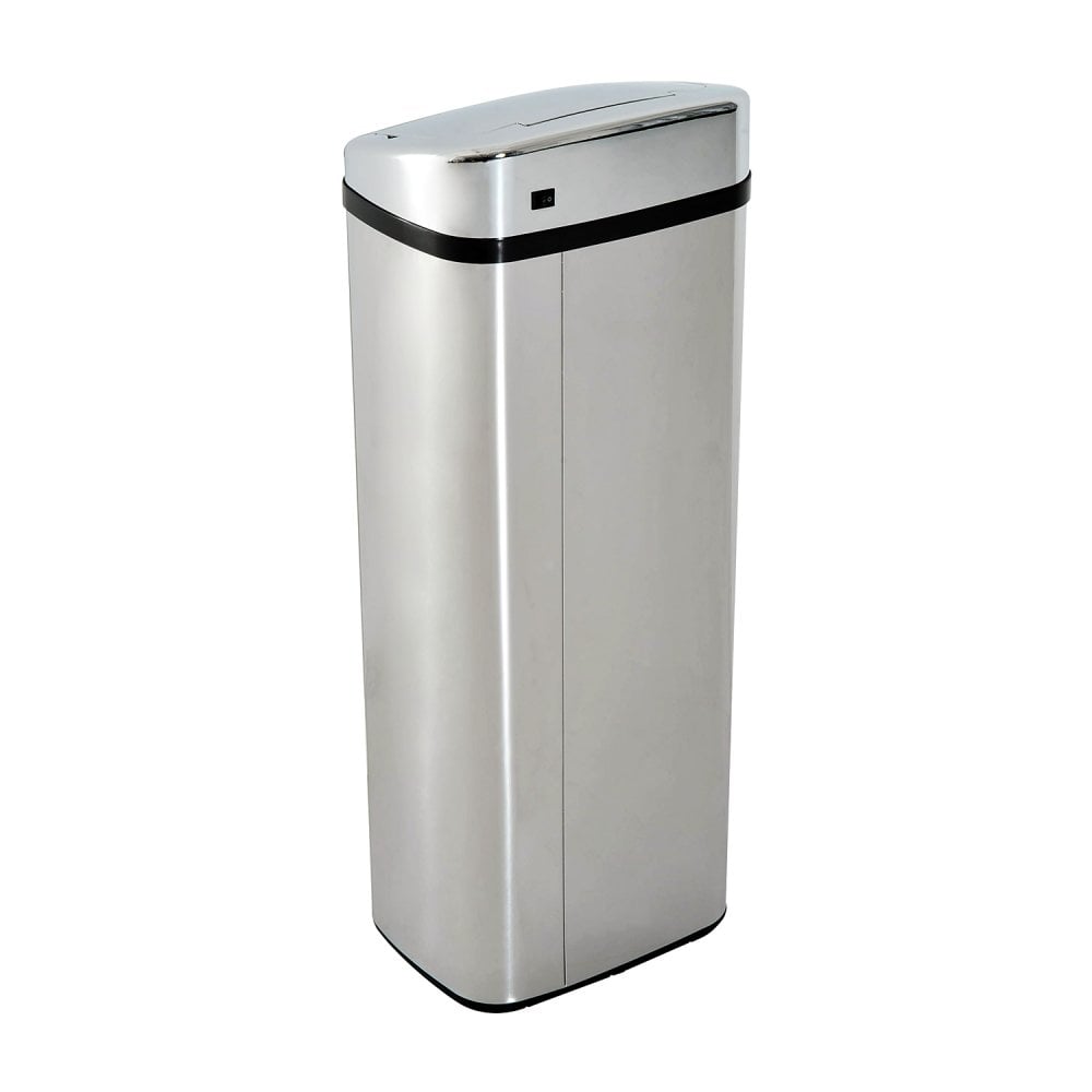 HOMCOM 50L Motion Sensor ABS Rubbish Bin Silver/Black