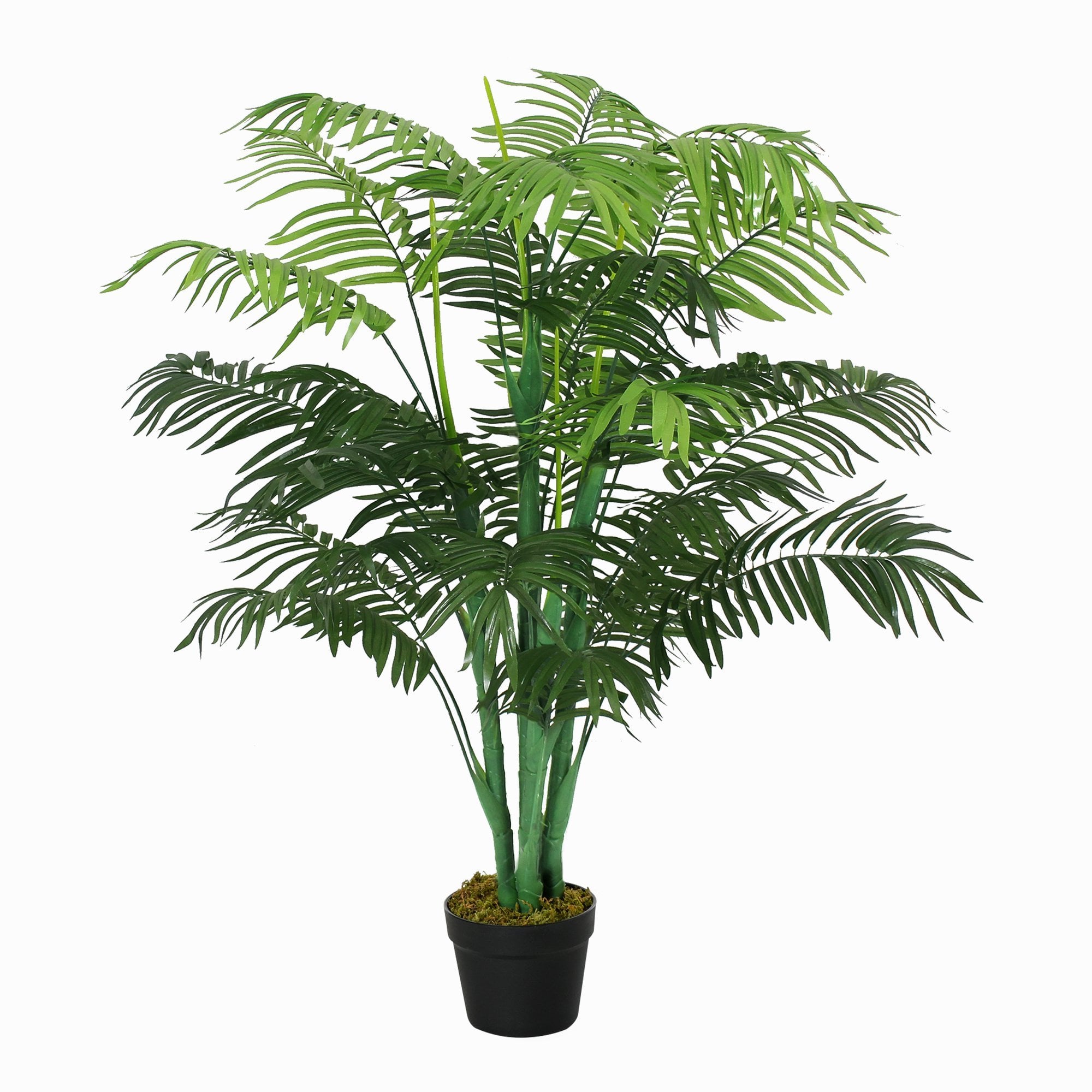 HOMCOM Artificial Palm Tree Decorative Plant 18 Leaves with Nursery Pot Fake Faux 125cm height  | TJ Hughes