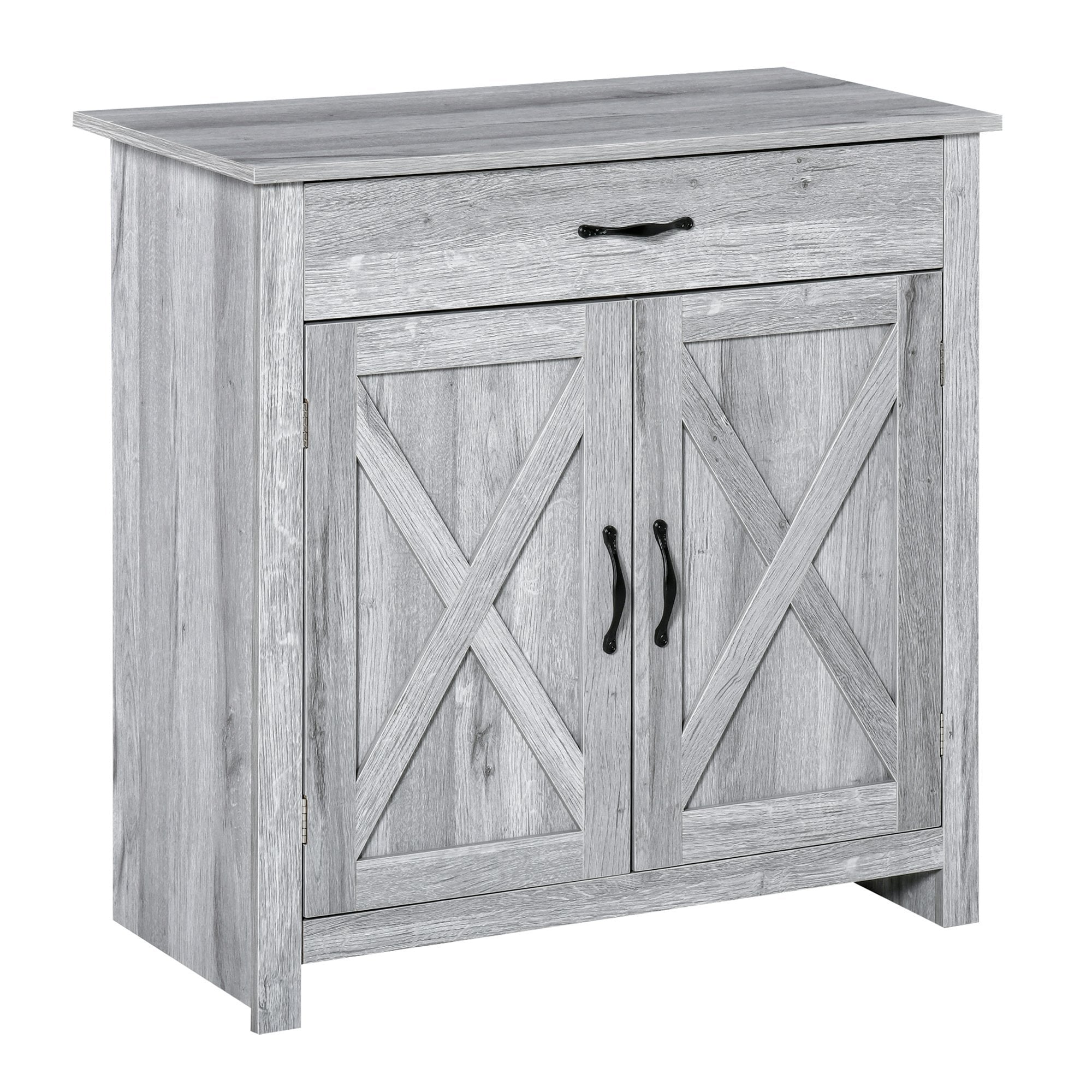 Farmhouse Barn Door Sideboard - Grey - Home Living  | TJ Hughes