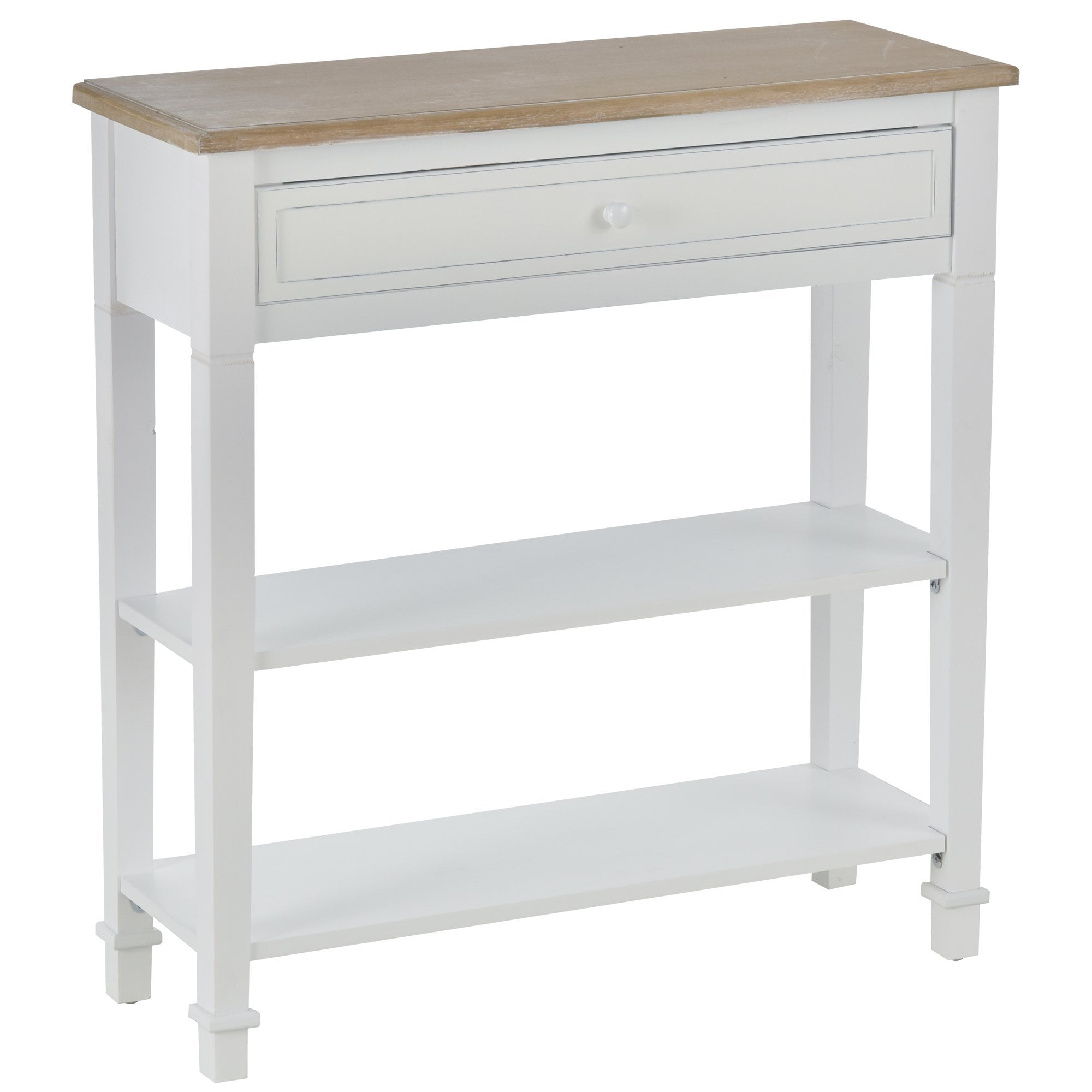 MDF Wide Drawer Console Table White - Home Living  | TJ Hughes