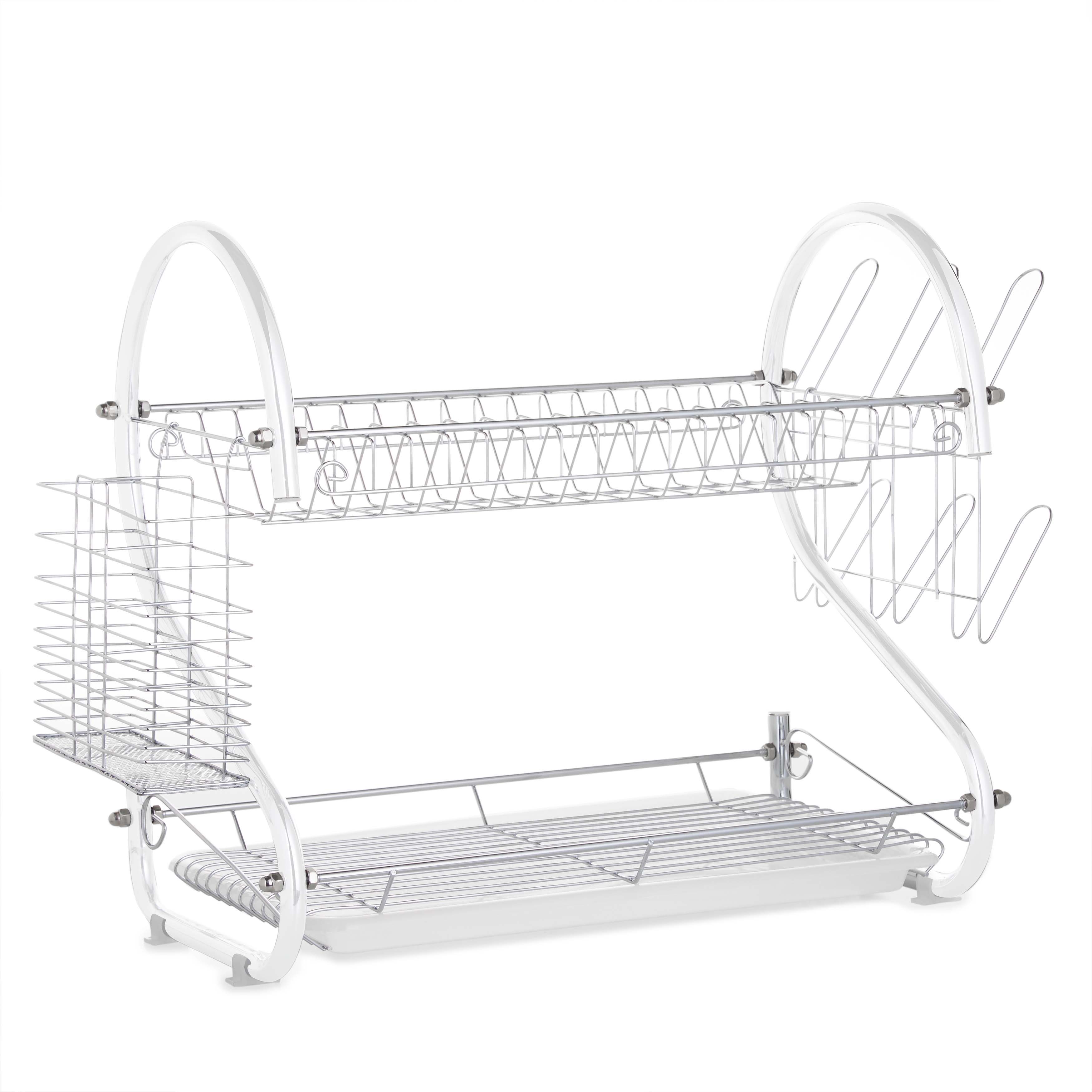 Lewis’s Dish Drainer with 2 Tiers - White  | TJ Hughes
