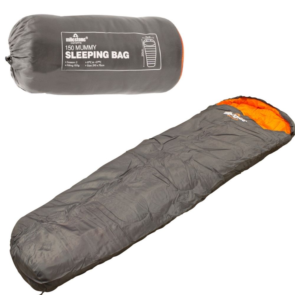 Milestone Mummy Sleeping Bag - Single - 2 Seasons  | TJ Hughes