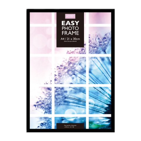 Lewis’s Picture Photo Frame Easy - A4 21 x 30cm - Black  | TJ Hughes