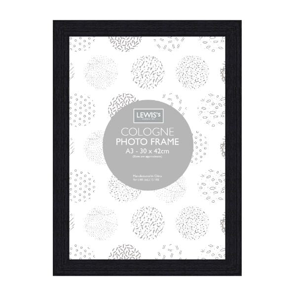 Lewis’s Cologne Picture Photo Frame A3 30 x 42cm - Black  | TJ Hughes