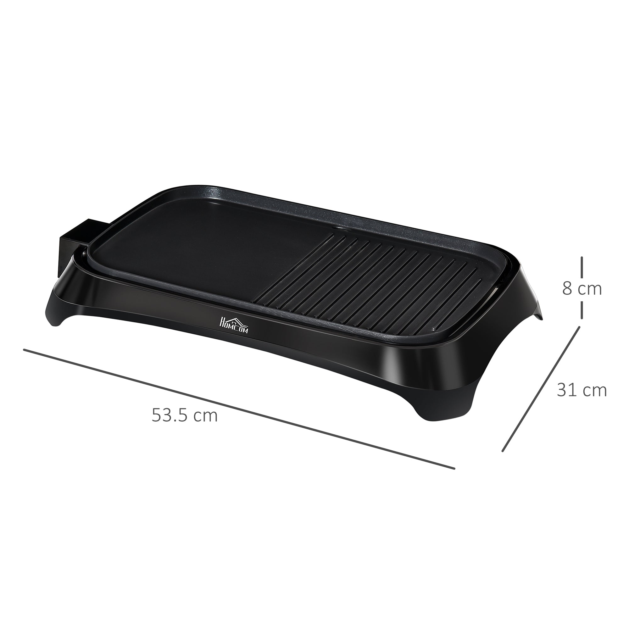 HOMCOM Electric Griddle - Black 53.5L x 31W x 8H cm