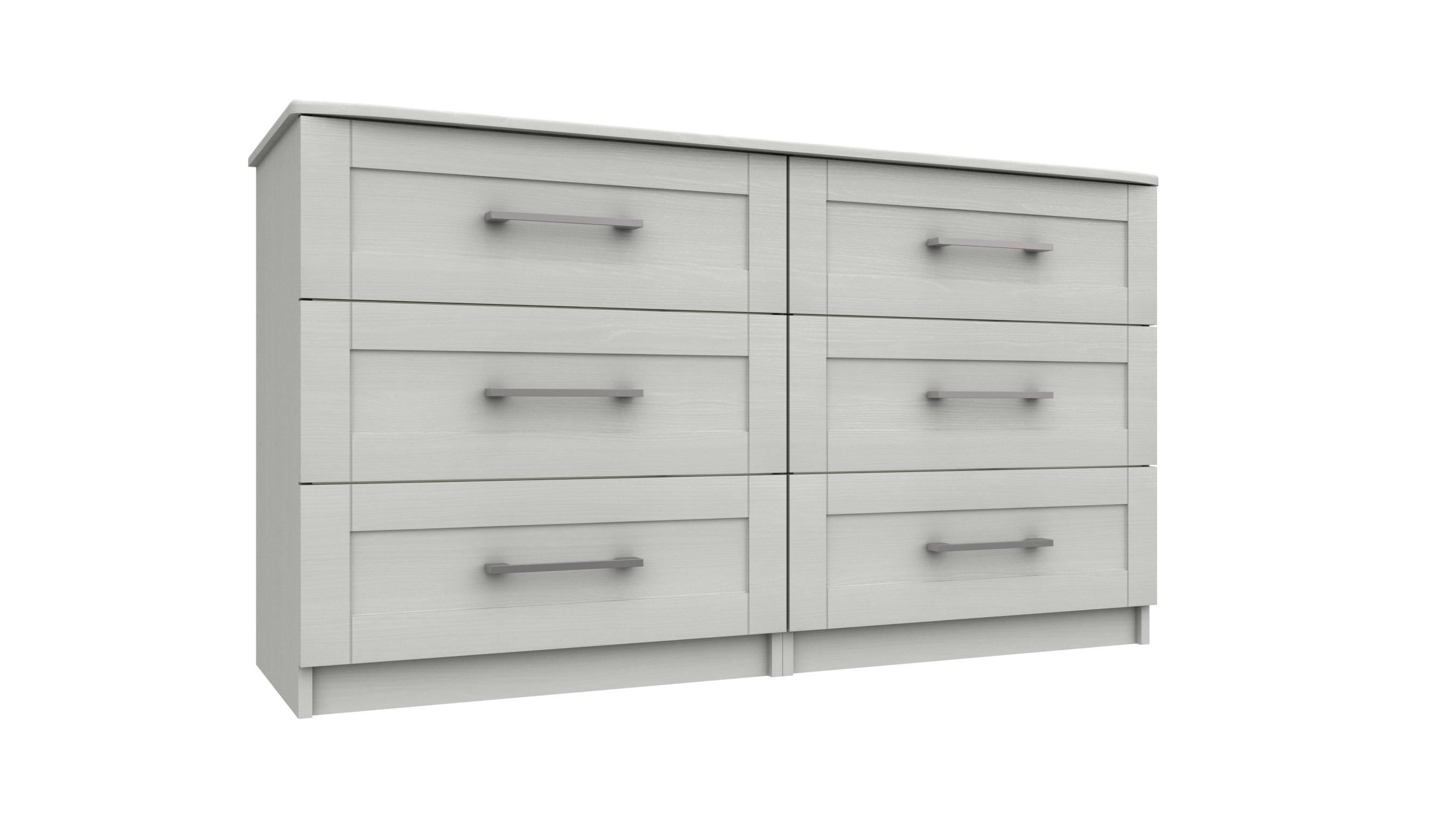 Chester Ready Assembled Double Chest of Drawers with 3x2 Drawers - White - Onecall  | TJ Hughes