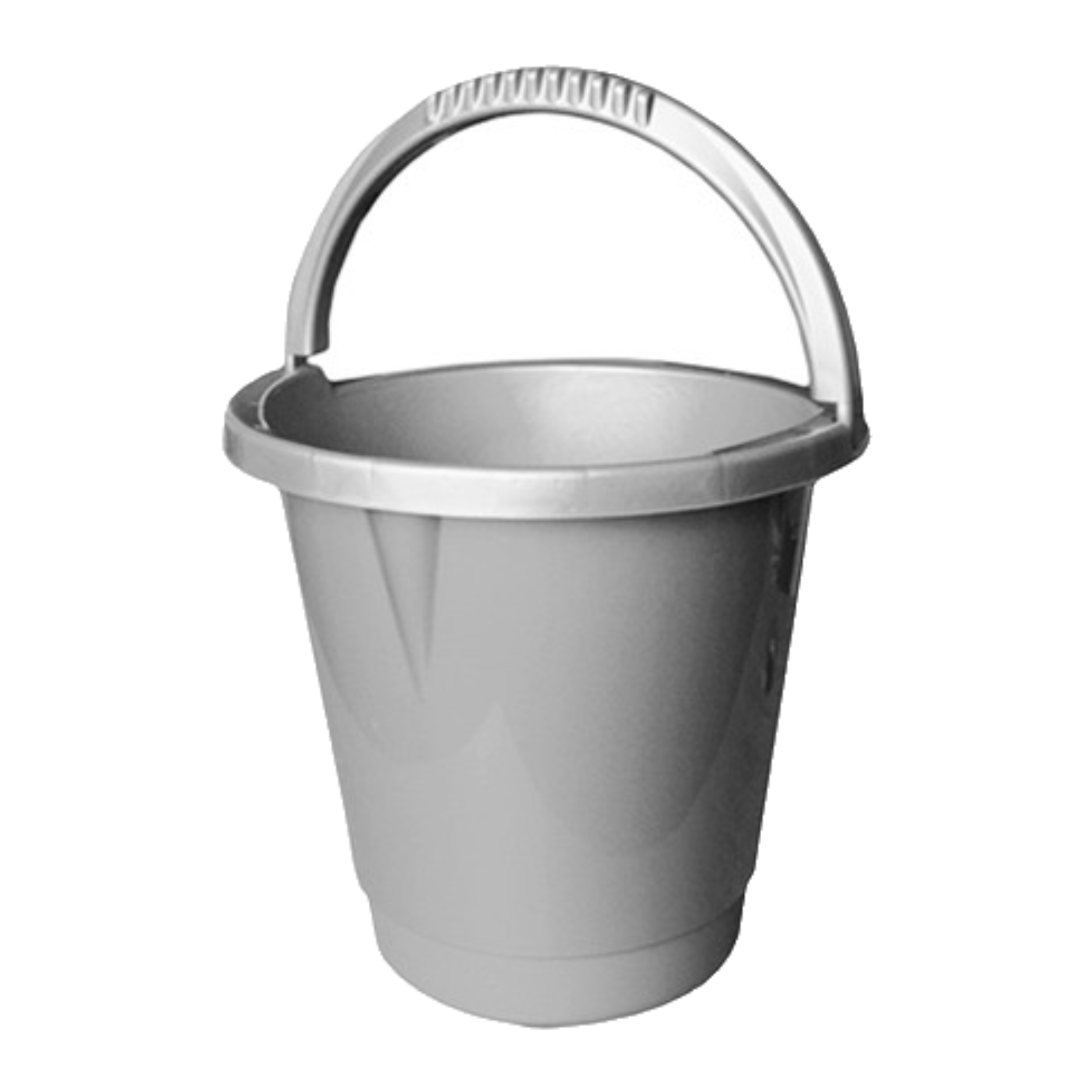 Plastic Bucket 10L- 2 Colours - Silver - TJ Hughes