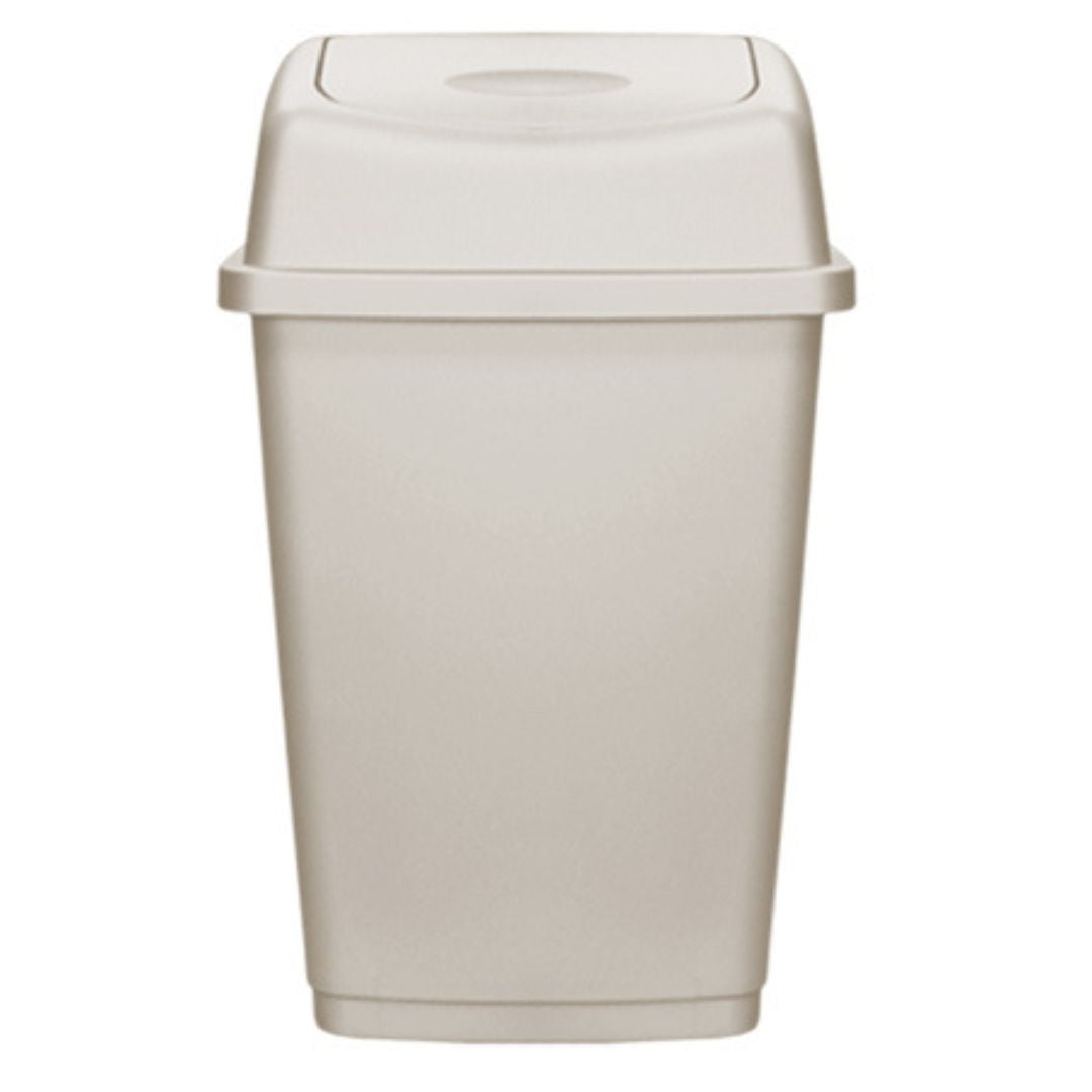 Plastic Swing Bin 25L Taupe 31.5x26x51.5cm - TJ Hughes