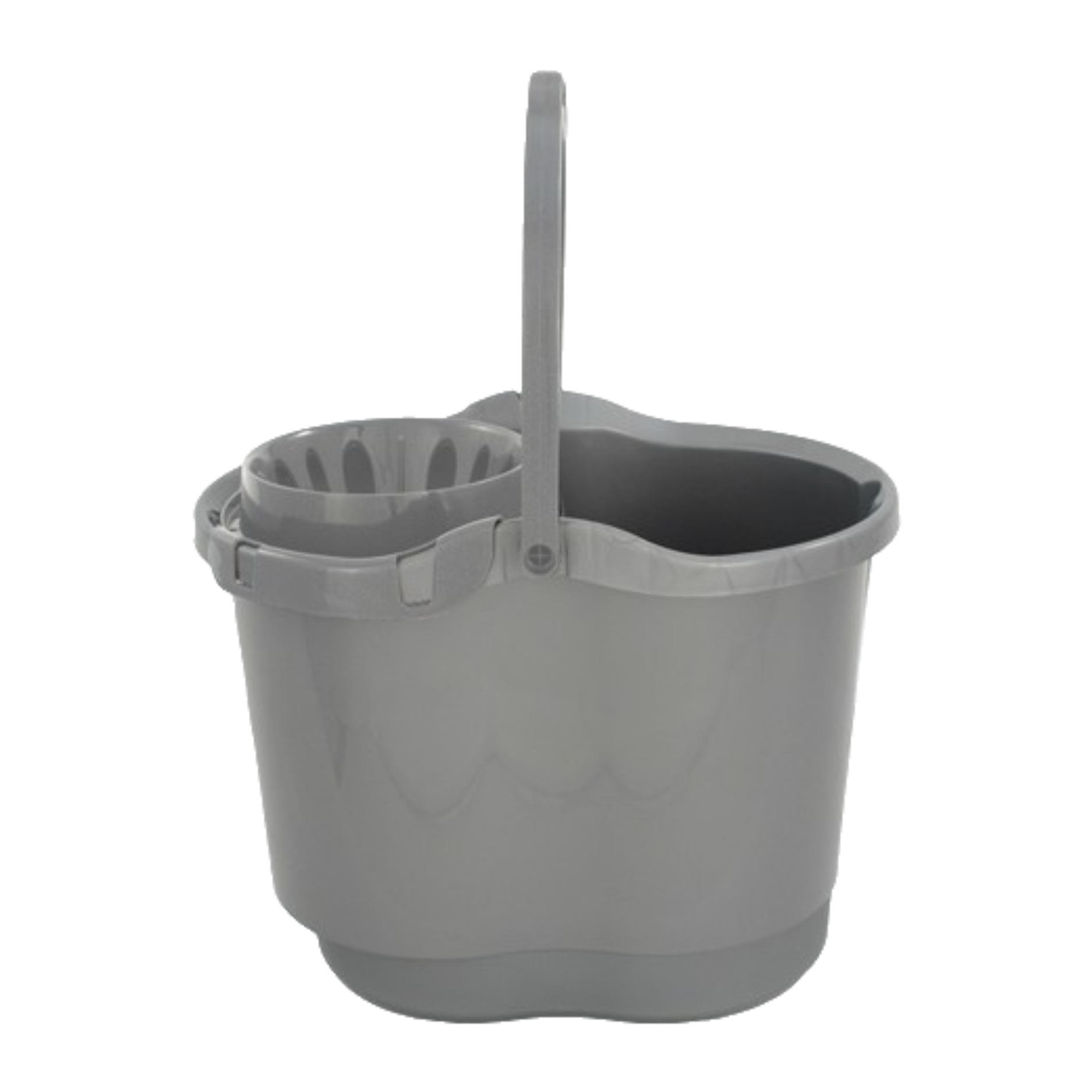 Plastic Mop Bucket- Two colour variants - Silver - TJ Hughes