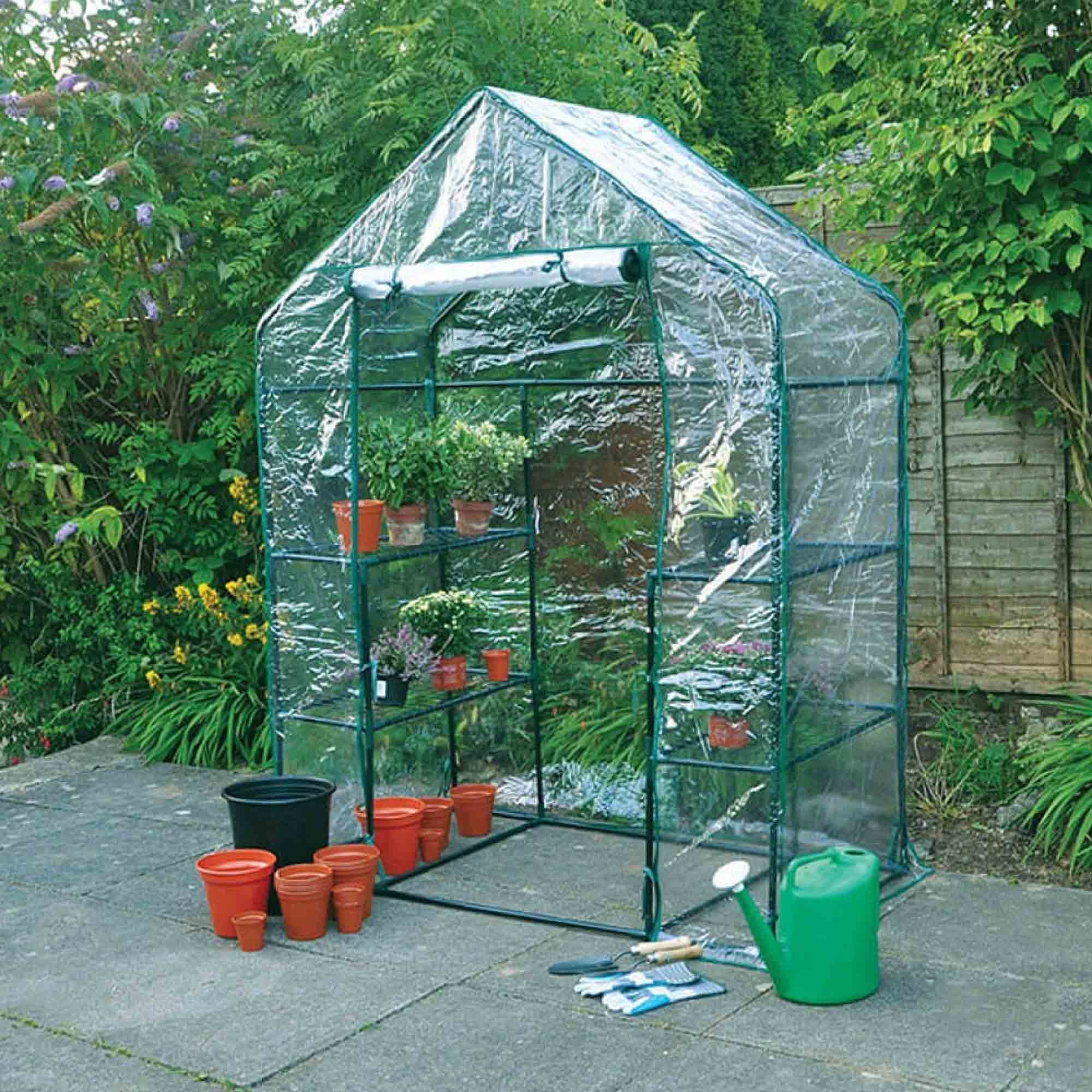 Kingfisher Walk-In Greenhouse 196x147x74cm  | TJ Hughes Clear