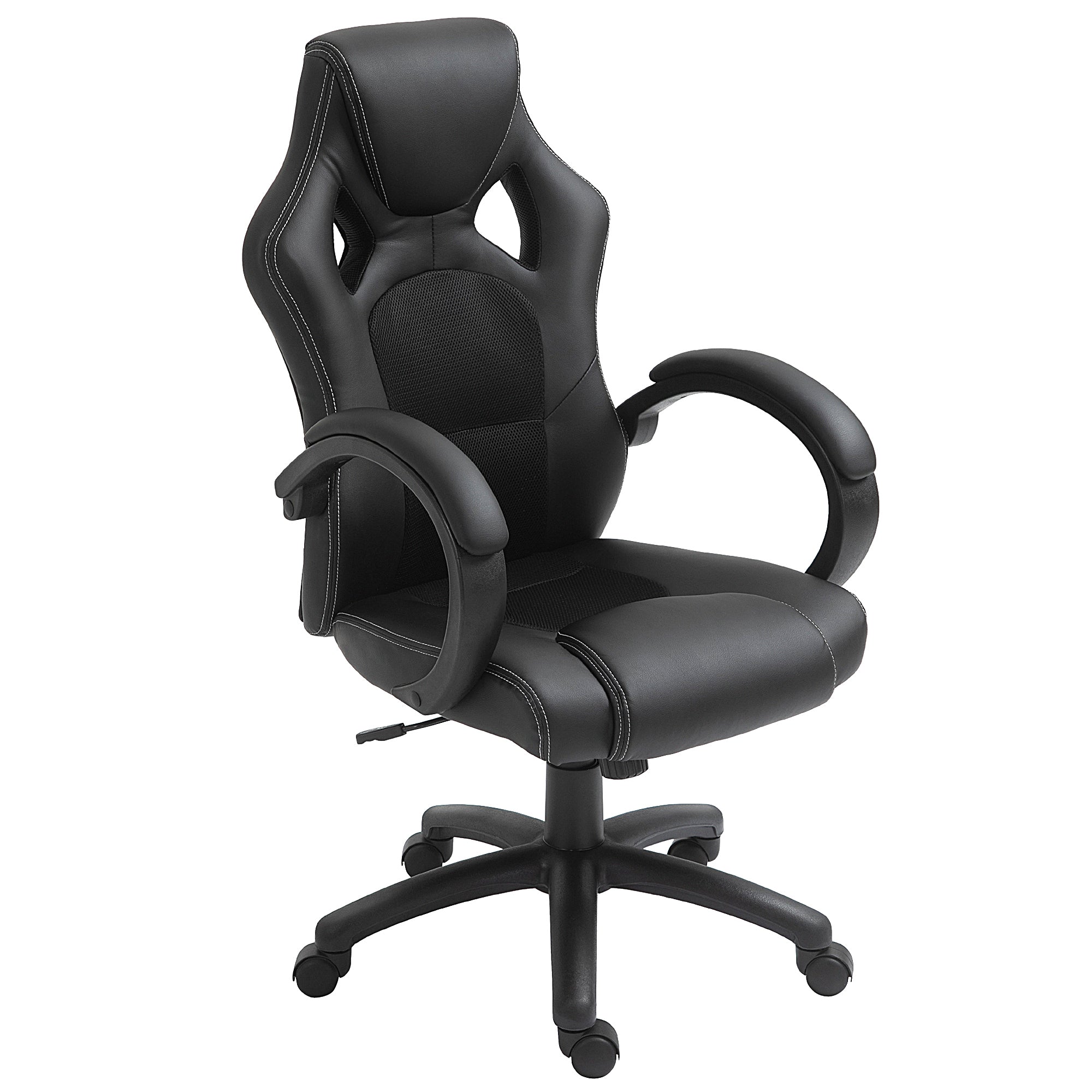 Vinsetto Racing Gaming Chair Swivel Home Office Gamer Chair with Wheels Black  | TJ Hughes