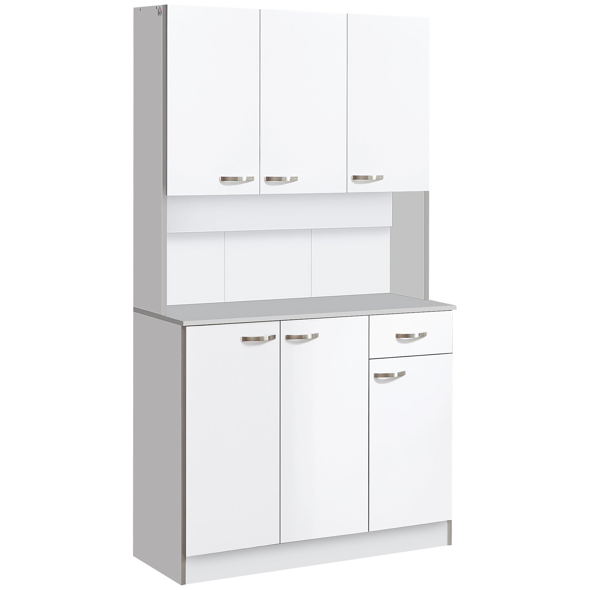 HOMCOM Freestanding Kitchen Cupboard - Storage Cabinet with Doors - Drawer  | TJ Hughes