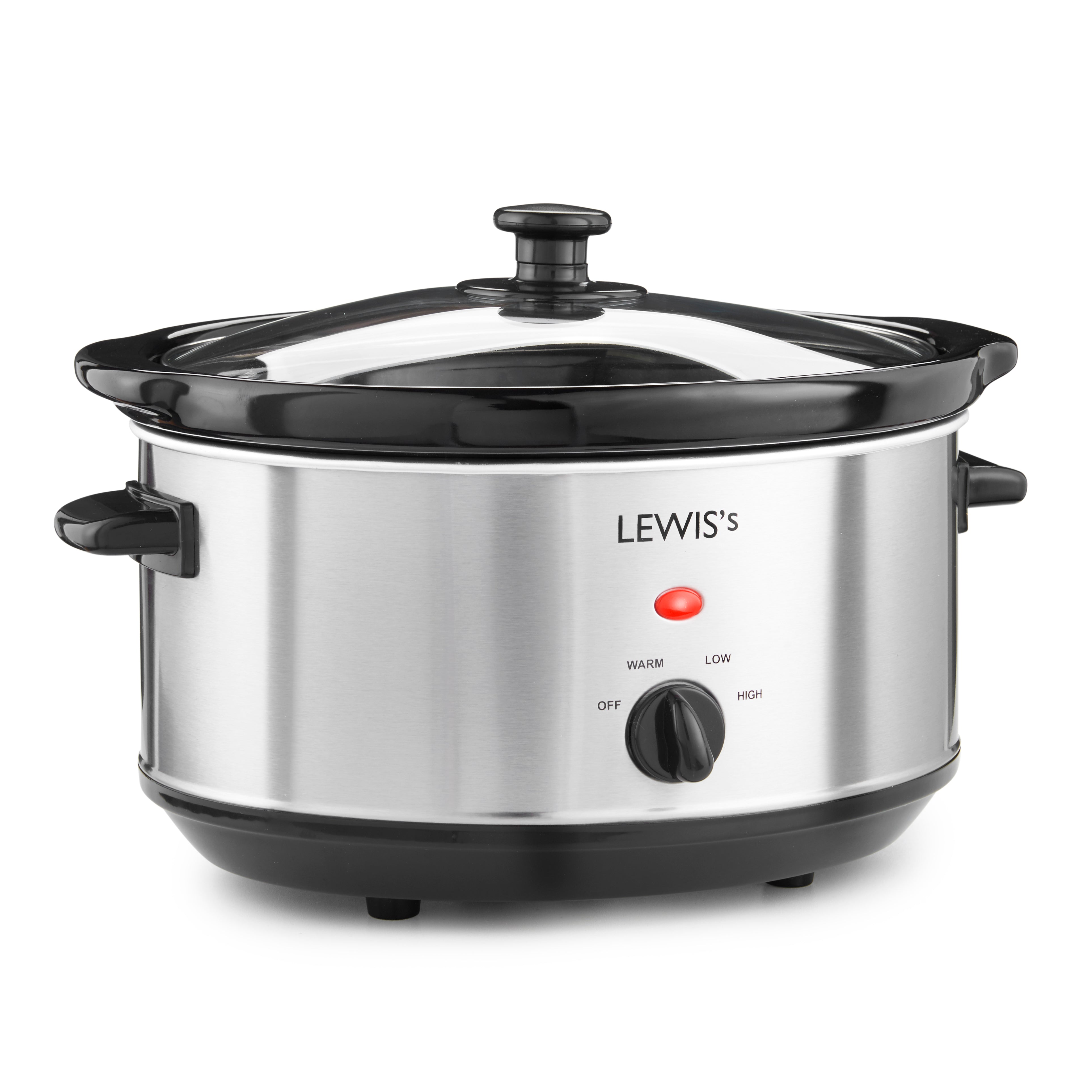 Lewis’s Slow Cooker 3.5L Stainless Steel  | TJ Hughes Silver