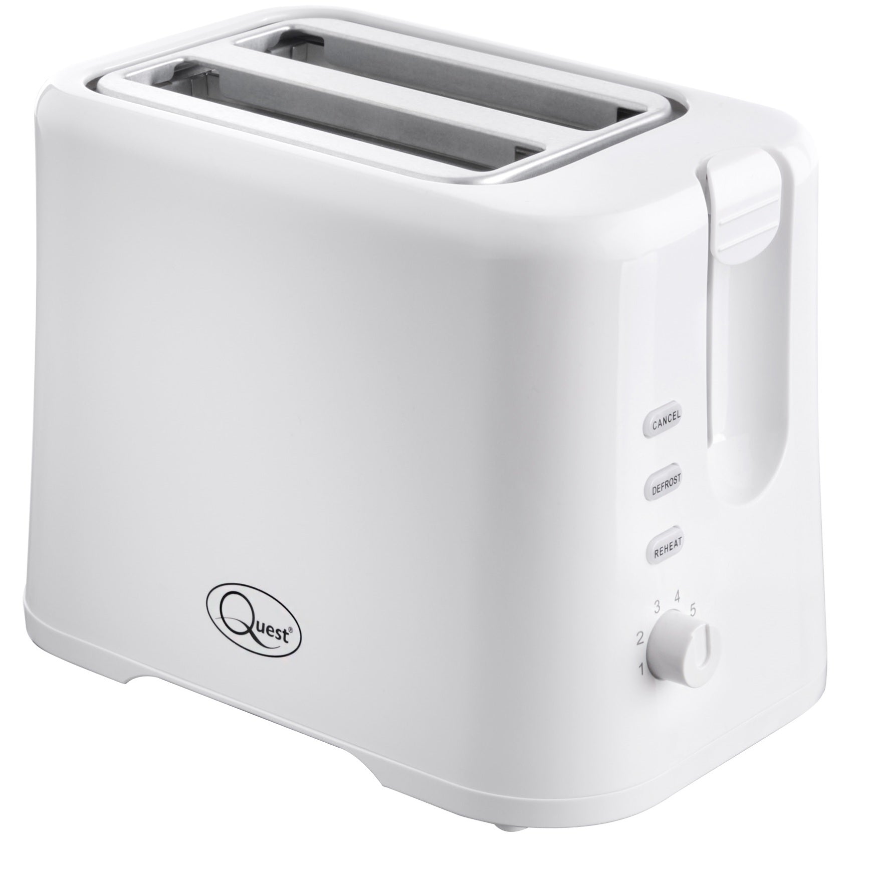 Quest 2 Slice Plastic Toaster - White  | TJ Hughes