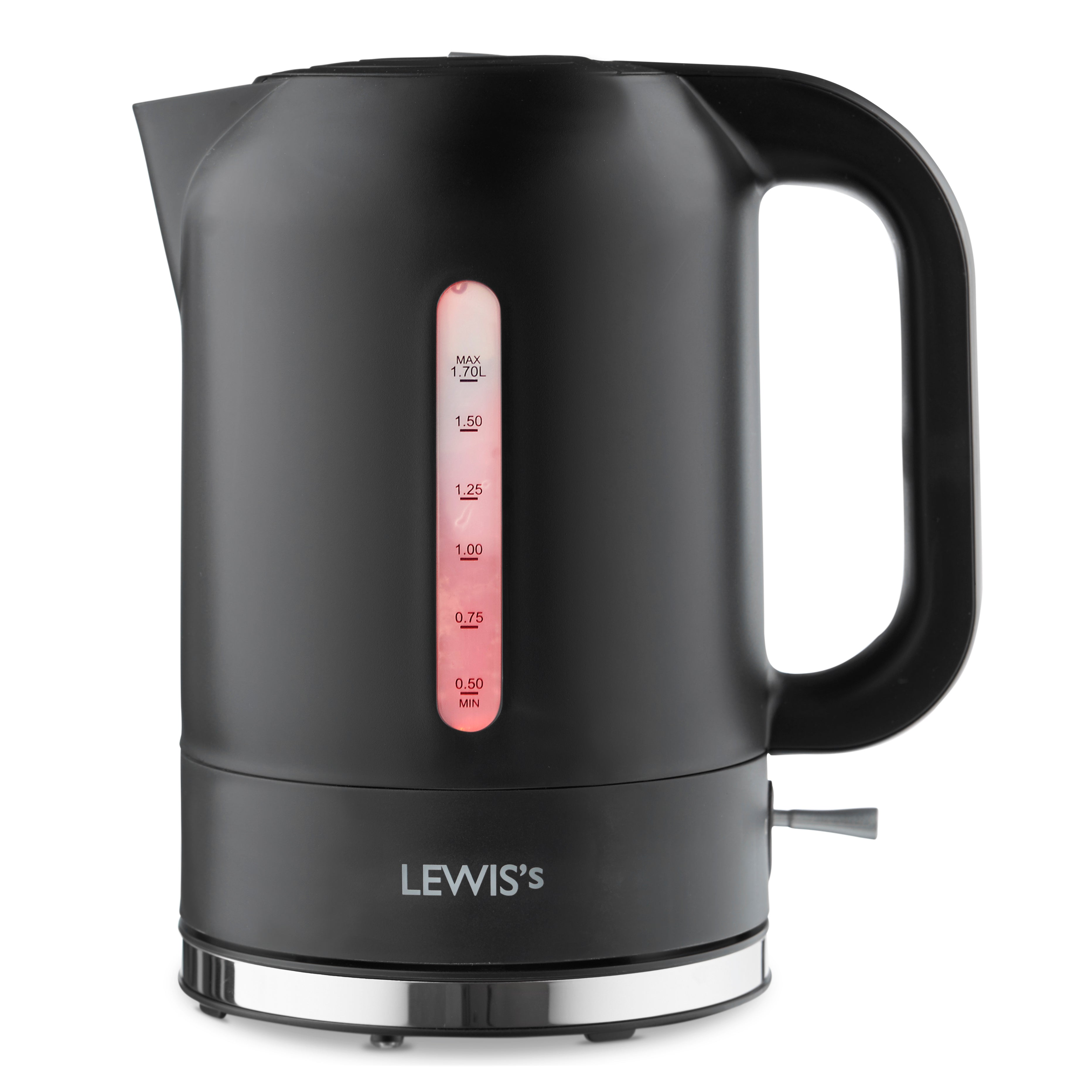 Lewis’s Manhattan Jug Kettle 1.7L 3KW - Black  | TJ Hughes