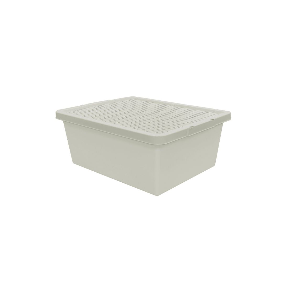 Rattan Storage Box with Lid 10L Mushroom - TJ Hughes