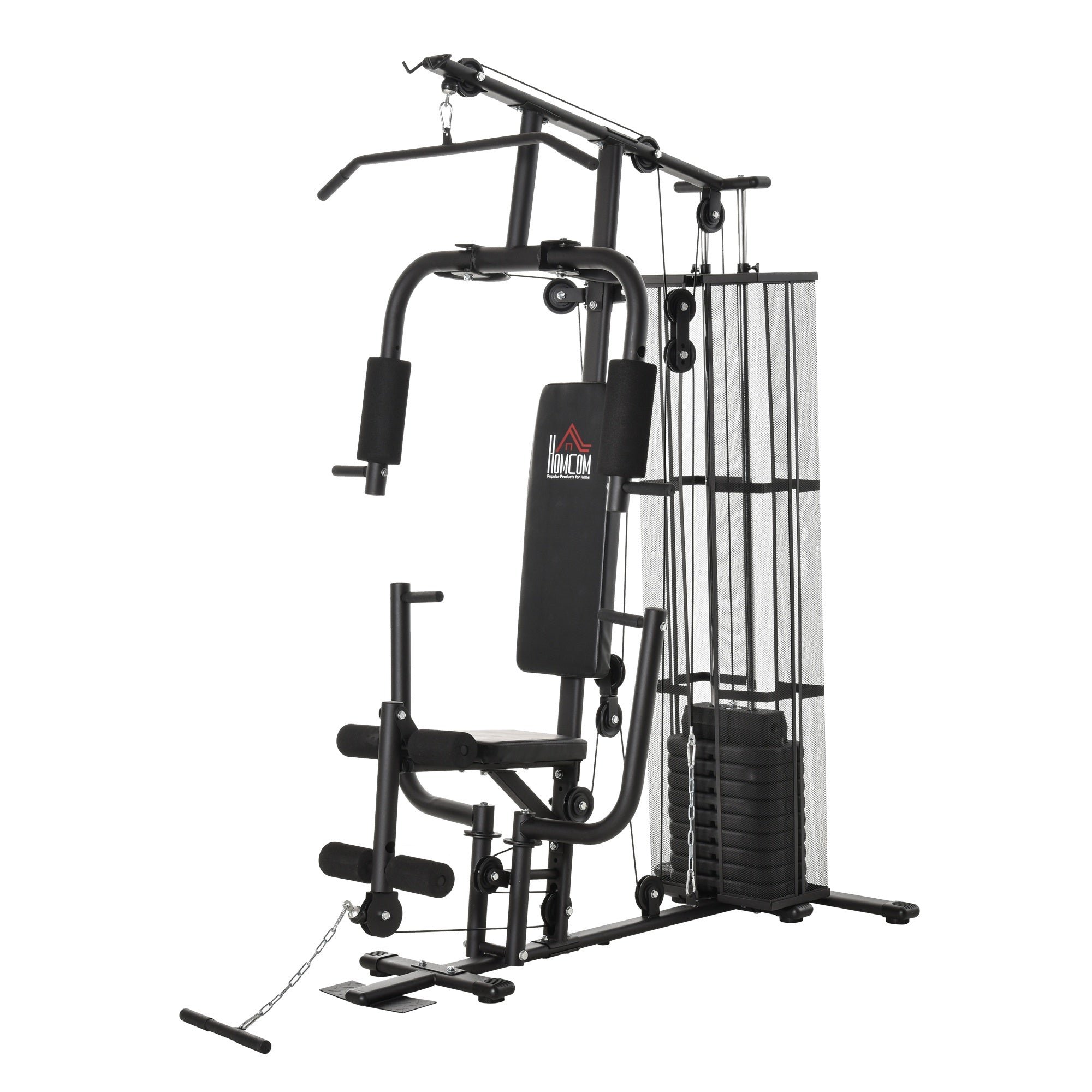 HOMCOM Multifunction Home Gym System Weight Training Exercise Workout Station  | TJ Hughes