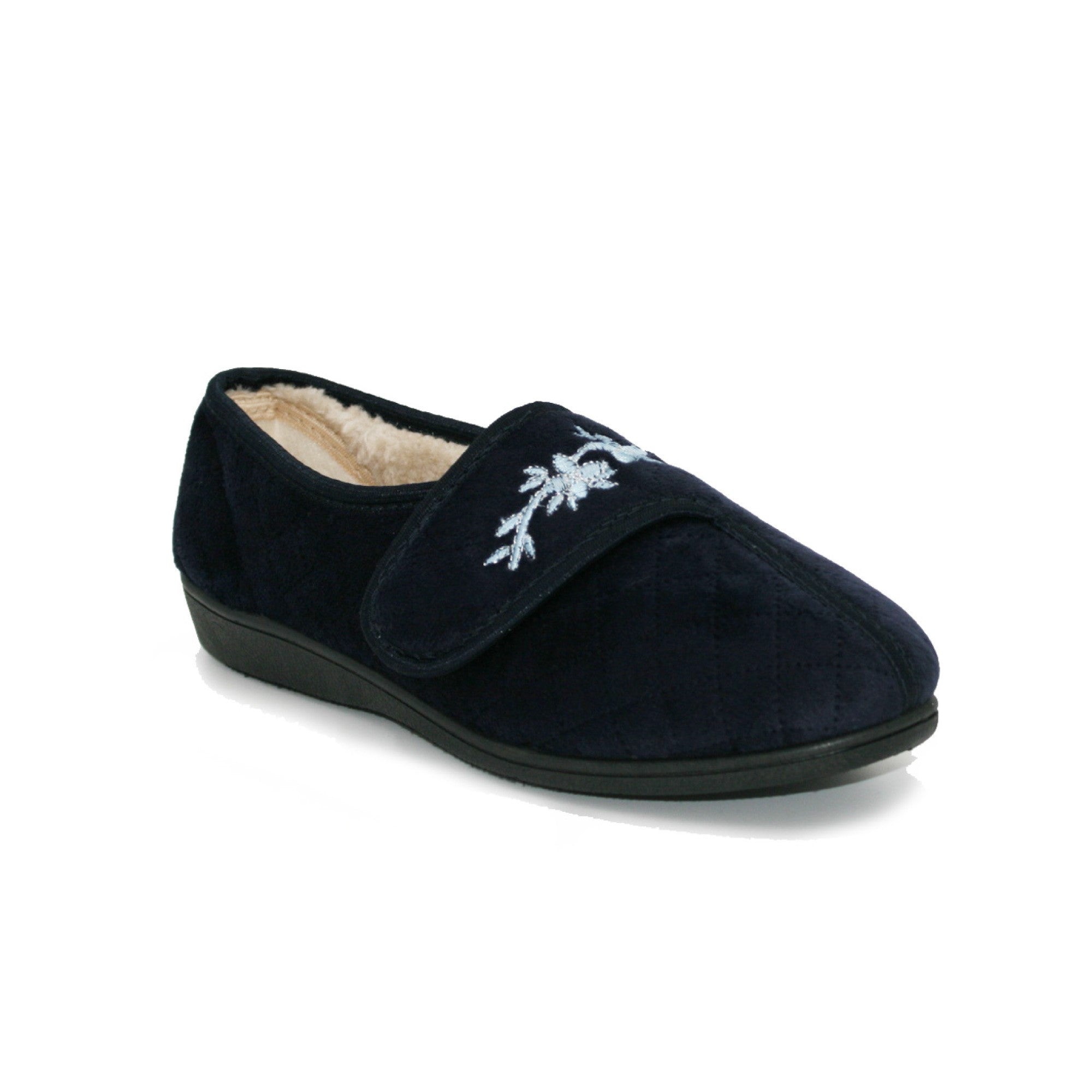 Sleep Boutique Womens Mary Full Slippers - Navy - 4  | TJ Hughes Blue