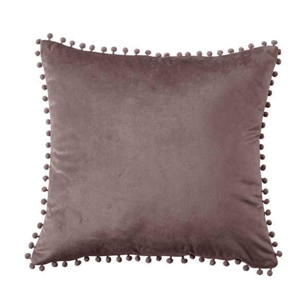 Pom Pom Cushion 45 x 45cm - Blush Pink - TJ Hughes
