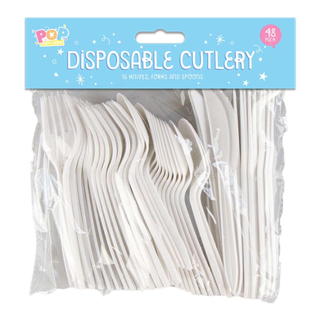 POP Reusable Plastic Cutlery 48pk  | TJ Hughes