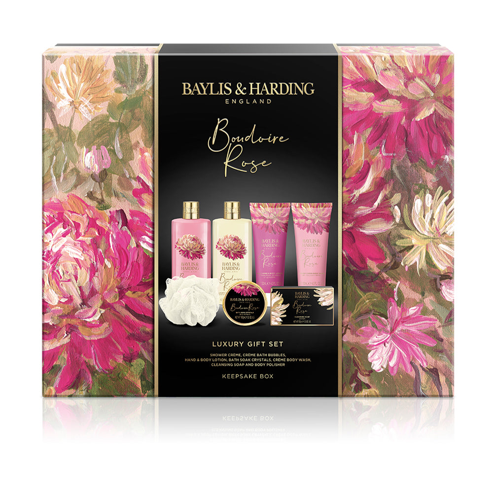 Baylis & Harding Boudoire Rose Luxury Keepsake Bathing Treat Box