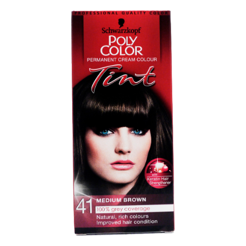 Schwarzkopf Poly Tint Hair Dye- Medium Brown - TJ Hughes