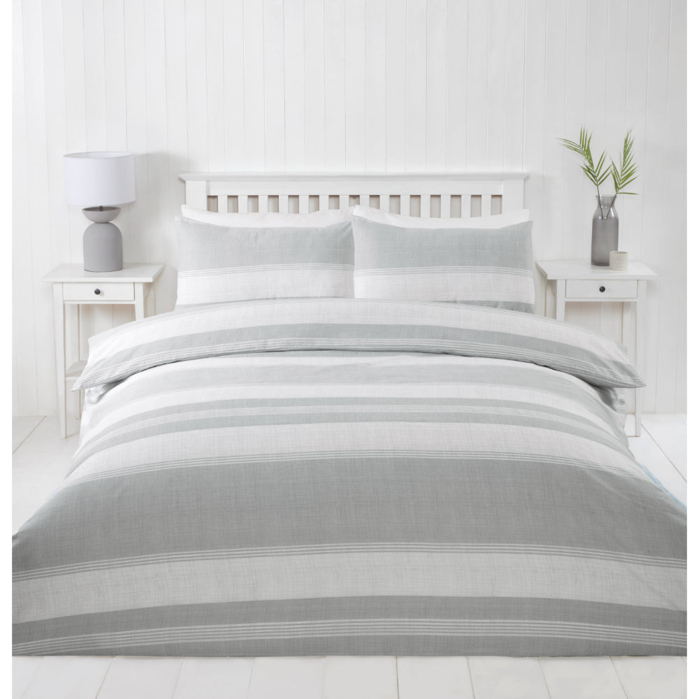 Lewis’s Harbour Duvet Set - Grey - Single  | TJ Hughes