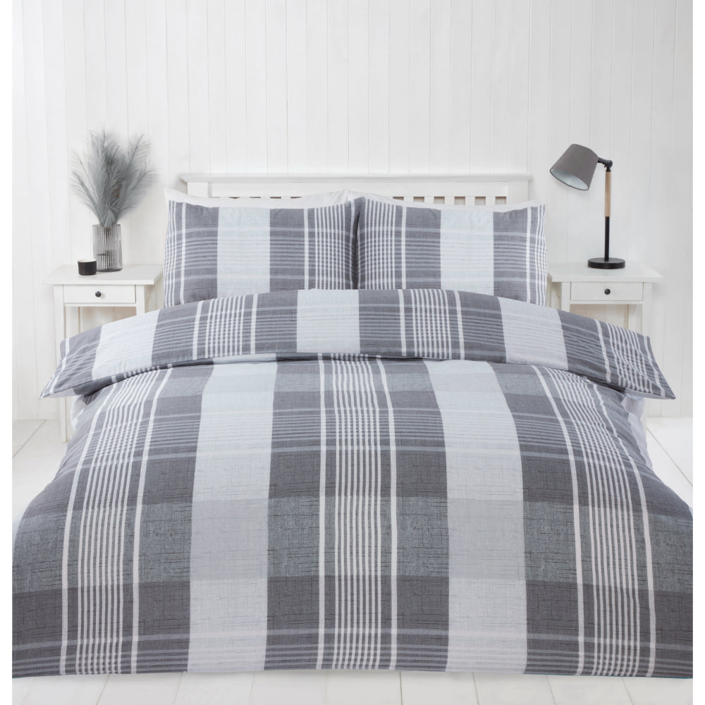 Lewis’s Heritage Duvet Set - Charcoal Grey - King  | TJ Hughes