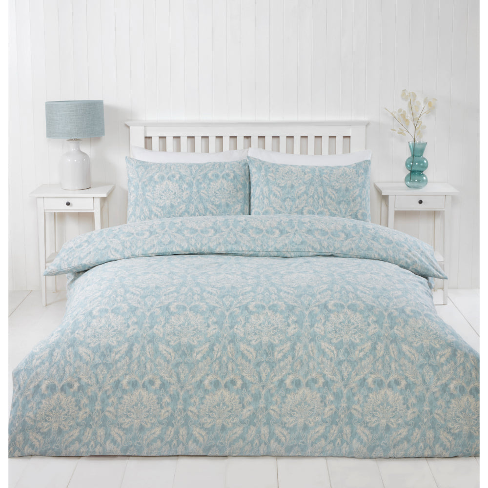 Lewis’s Florence Duvet Set - Duck Egg Blue - Single  | TJ Hughes