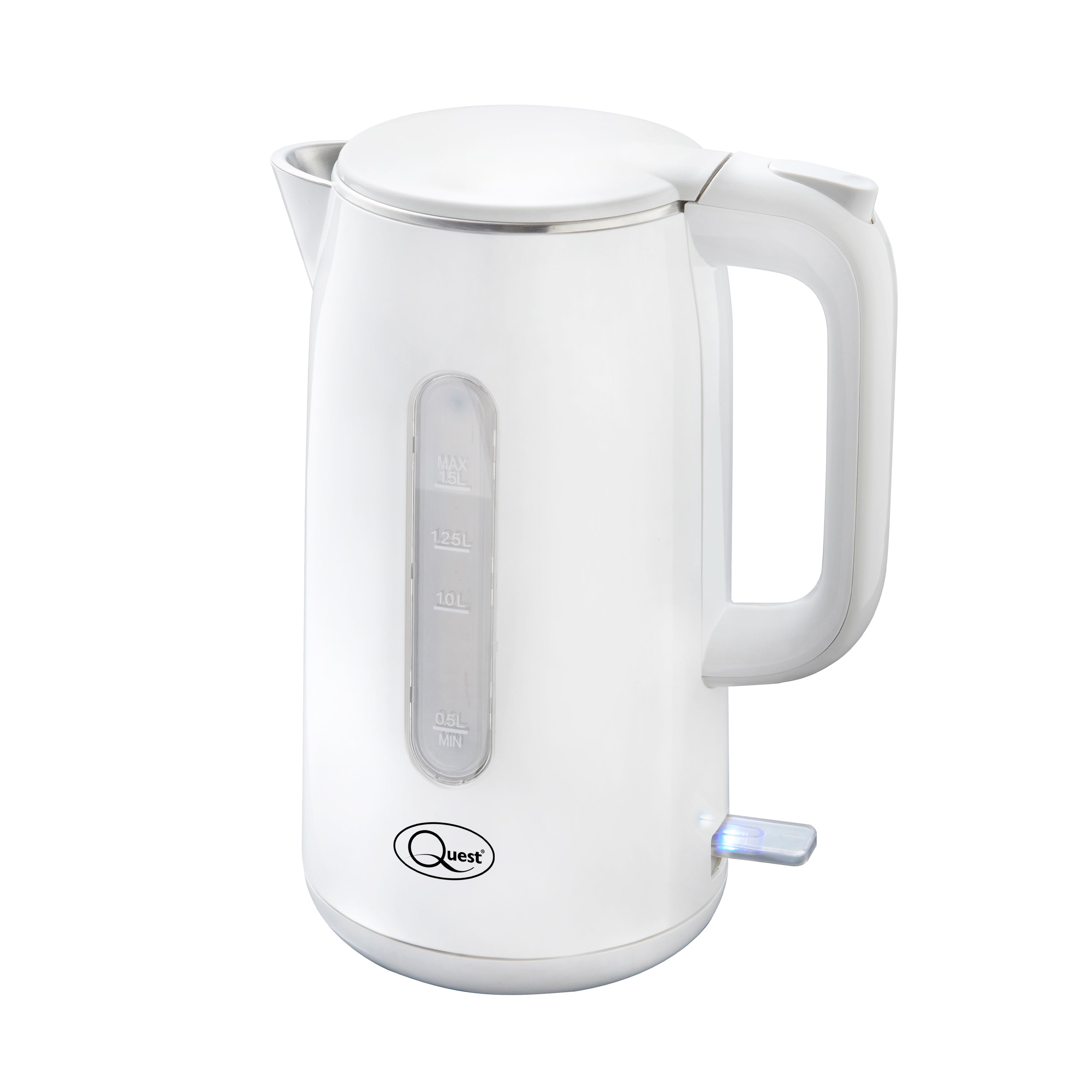 Quest Jug Kettle  1.5 Litre Fast Boil - White  | TJ Hughes