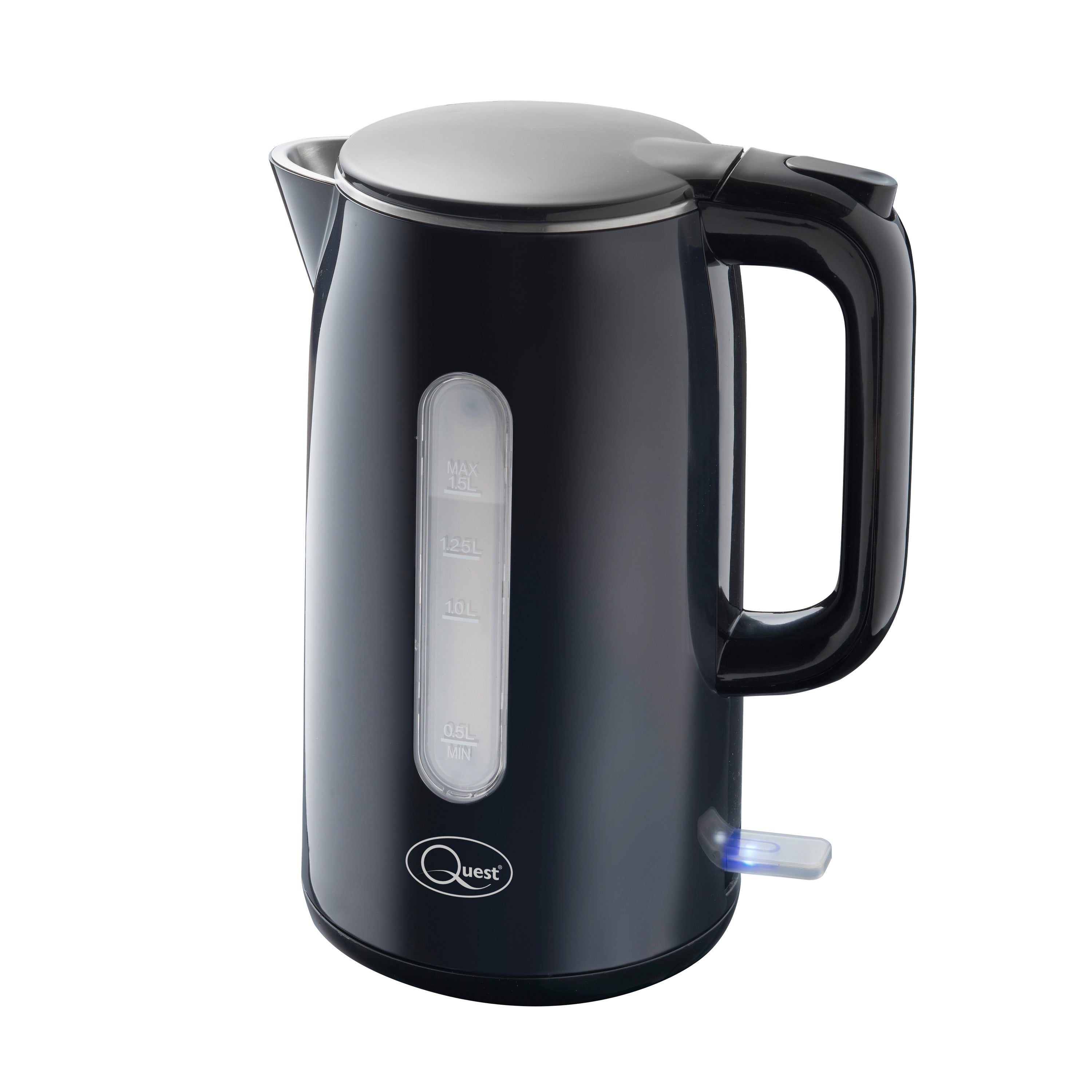 Quest Jug Kettle  1.5 Litre Fast Boil - Black  | TJ Hughes