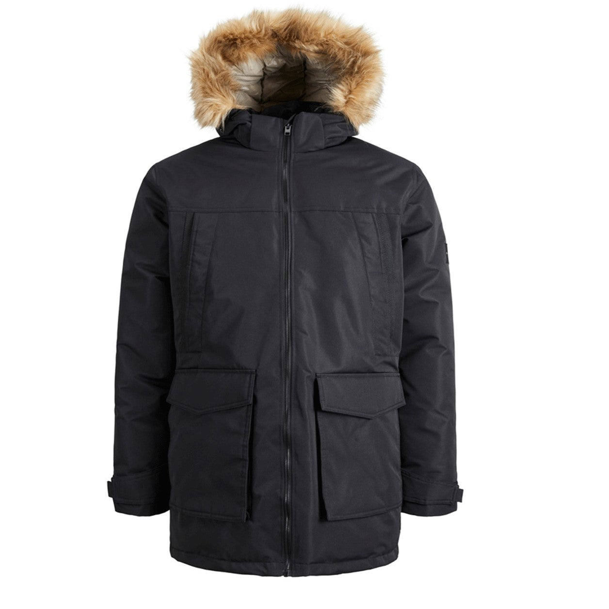 Jack & Jones Craft Parka Coat - Black - Small