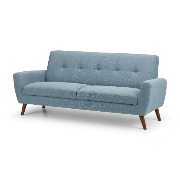 Monza Sofa 3 Seater Compact 1.9m Retro Blue - Julian Bowen  | TJ Hughes