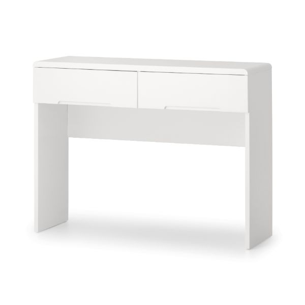 Manhattan Dressing Table With 2 Drawers 1m White - Julian Bowen  | TJ Hughes