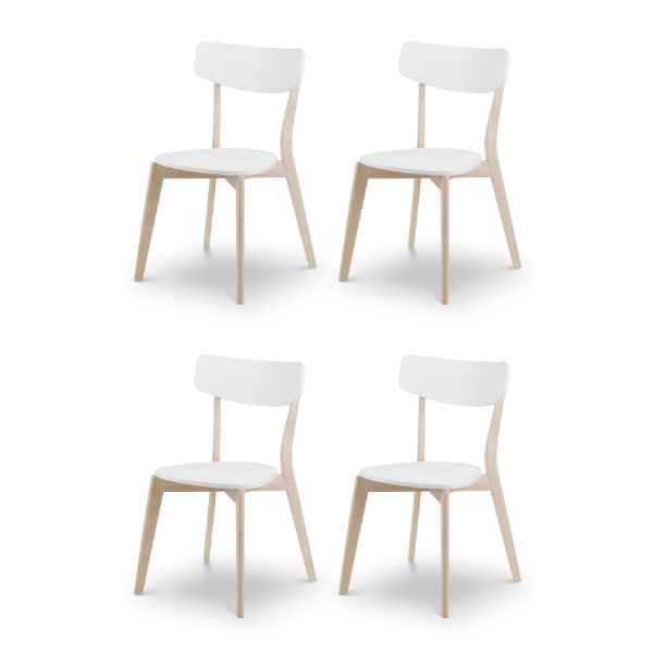 Casa Dining Chairs Set of 4 White - Julian Bowen  | TJ Hughes