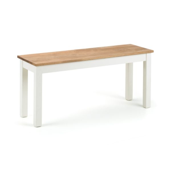 Coxmoor Bench 1m Ivory & Oak - Julian Bowen  | TJ Hughes