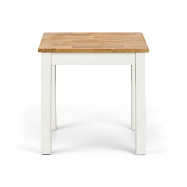 Coxmoor Lamp Table 50cm Ivory & Oak - Julian Bowen  | TJ Hughes