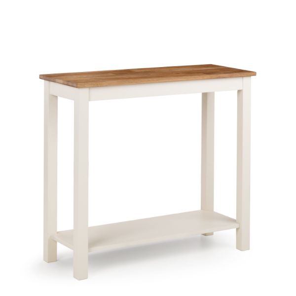 Coxmoor Console Table 90cm Ivory & Oak - Julian Bowen  | TJ Hughes