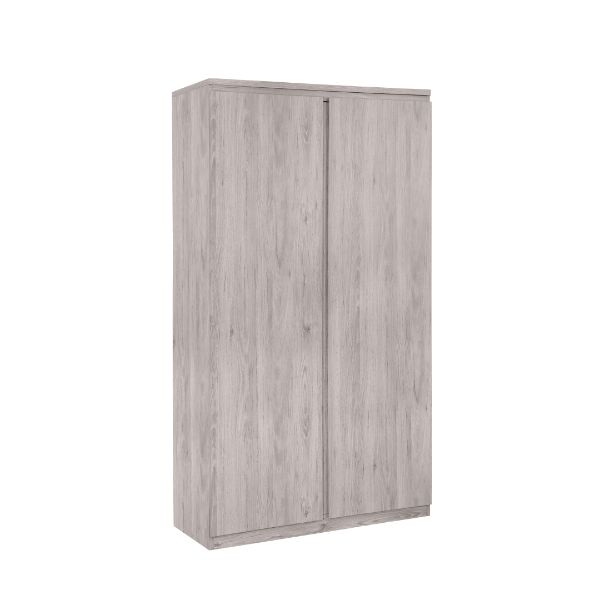 Jupiter Wardrobe with 2 Doors 191cm Grey Oak - Julian Bowen  | TJ Hughes